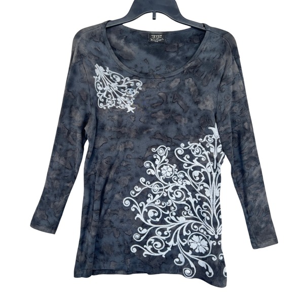 Tryst Tops - Tryst by Matthew Burnout Filigree Top Size L Goth Grunge Alternative Edgy USA